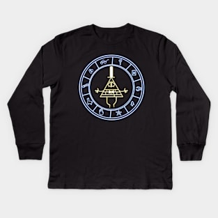 Bill Cipher Summon Kids Long Sleeve T-Shirt